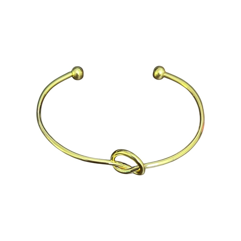 Gold Plated Cuff Bangle Bracelets Set for Women Non-Tarnish Stack Jewelry 4 pc - Picture 3 of 6